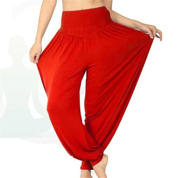 Hot Salg Kvinder Lange Bukser Yoga Model Dancing Bukser Bred Mavedans Behagelige Bukser 16 farver Underbukser Sport Pants