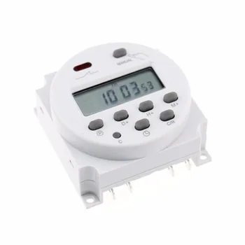 CN101 Digital Runde LCD Power Programmerbar Timer Tid Relæ 16A, Skifte 17 gange Dagligt Ugentligt Program 12V 24V 110V 220V