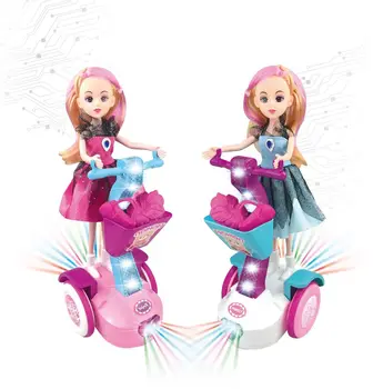 Mode Pretty Baby Fjernbetjening Balance Køretøj RC Prinsesse Reborn Dukker Piger Fødselsdag Gaver Legetøj Til Børn