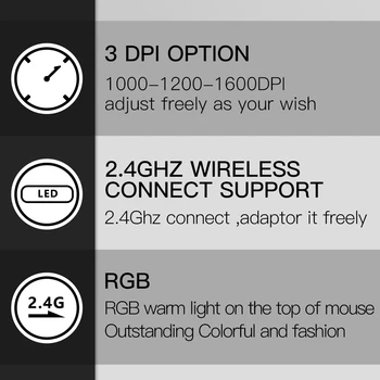 Delux M618C 2,4-GHz Trådløse Lodret Gaming Mus Ergonomisk 6 Knap 1600 DPI Design Mause USB Farverige Lys Mus Til Bærbare PC