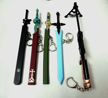 Sværdet Kunst Online SAO Kirigaya Kazuto Kirito Yuki Asuna Sværd Blade nøglering tilbehør bedste gave Engros/Detail