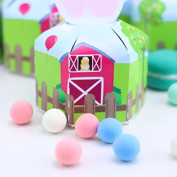 Farm Animal Fordel Max Candy Box Gaveæske Cupcake Box Dreng, Kids Fødselsdag Part Forsyninger Dekoration Begivenhed Festartikler