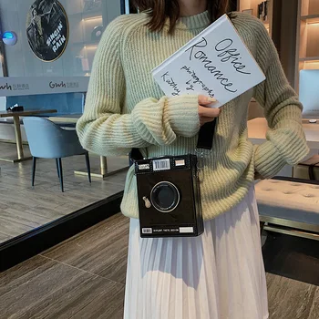 Kvinders Taske 2019 Efterår og Vinter Nye Europæiske og Amerikanske Mode Kamera Box Taske Personlighed Vilde Skulder Populære Crossbody