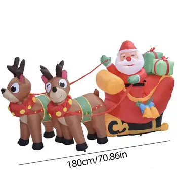 Christmas Santa Elk Slæde Oppustelige LED Lysende Party Ferie DIY Rekvisitter Jul nytår Lanterne Værftet Kunst, Indretning af Forbrugsstoffer