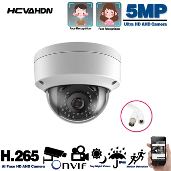 AHD CCTV overvågningskamera Vandalproof Face Ultra HD-Analog Kamera Motion Detection Night Vision Lille Dome overvågningskameraer