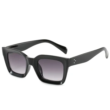 Mode Retro Square Solbriller Kvinder Mænd Vintage Overdimensionerede solbriller Udendørs Hele-kamp-Briller UV400 Leopard