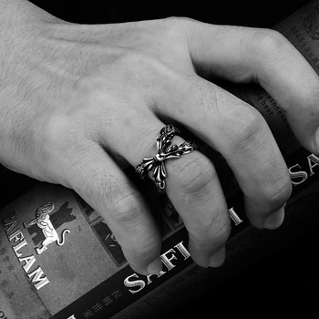 GOAMYA 316L Rustfrit Stål Ringe Sløjfeknude Gotiske Vintage-Rock-Punk Ring For Mænd Og Kvinder Bryllup Mode Smykker Gave Bedste