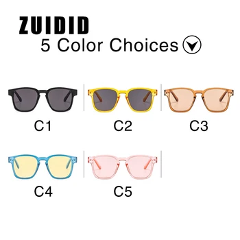 Klassiske Candy Farve Square Frame Solbriller Kvinder Retro Pink Gul Klar Linse Mænd Mode Udendørs Kørsel Sol Briller UV400