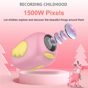 1500W Pixels Toy Kamera, Mini Children ' s Digital DV Kamera Søde Tegneserie Videokamera Video for Børn Gave til Drenge, Piger