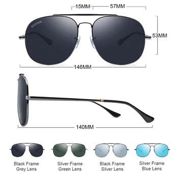 VEGOOS Solbriller Mænd Polariseret Nye Mode UV400 Beskyttelse Sport Style Square Kørsel Briller til Kvinder Unisex Oculos de Sol#3172