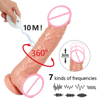 Trådløse Mikrofoner, Varme Big Dildo Vibrator Store Realistisk Penis Sugekop Pik Swing Dildo Vibrerende Sex Legetøj Til Kvinder