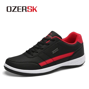 OZERSK 2021 Hot Salg Mænd Sneakers Mode Afslappet Komfortabel Mænd Sko Læder Åndbar For Hele Sæsonen Letvægts Sko Mænd