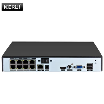 KERUI 8CH 4CH POE NVR 8 Kanal Overvågning, Video-Optager 5MP H. 265 CCTV Sikkerhed Kamera System Onvif-Face Detection-Optager