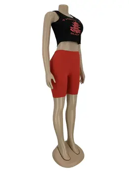 ZOOEFFBB Sexet Plus Size To delt Sæt Sommer Tøj til Kvinder Træningsdragt Afgrøde Top-Rytter Shorts Sved Passer til Matchende Udstyr Sæt