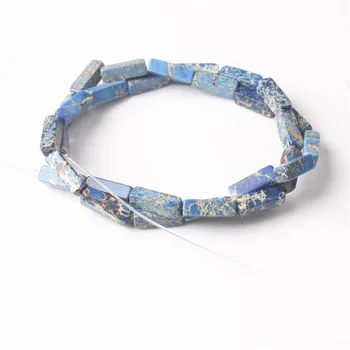 Mode smykker 4x13mm rektangulære smykker løse perler naturlig gemstone DIY Armbånd Halskæde Smykker