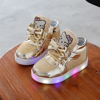 Nye Børn Lysende Sko Drenge Piger Sport løbesko Baby Blinkende Lys Fashion Sneakers Toddler Lille Barn, der LED Sneakers