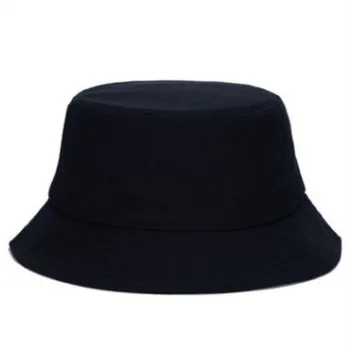 Almindelig bucket hat til kvinder blank bomuld mænd fiskeri cap udendørs solid sommeren kvindelige cap stranden mandlige panama drop shipping