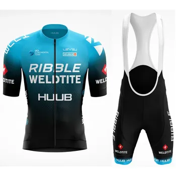 2020 BRITISKE Pro Team HUUB kortærmet Trøje Ribble Weldtite mænd summer set ciclismo cykel tøj, bib gel shorts ropa de hombre