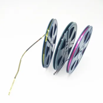 12pcs Pailletter reel side hul 5mm længde 95meters pr hjul pailletter spangle rulle hjuls fladskærms glitter pailletter til broderi