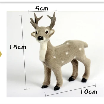 Jul Simulering Elk Dyr Model Jul Hjorte DIY Home Decor Rensdyr Jul Dekoration Fe Haven Indretning Rekvisitter xx119