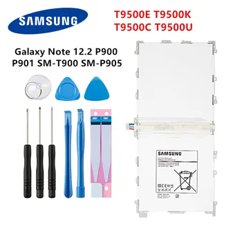SAMSUNG Orginal Tablet T9500E T9500K T9500C T9500U batteri 9500mAh Til Samsung Galaxy Note 12.2 P900 P901 P905 T900 P900 +Værktøjer