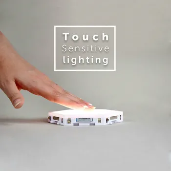 Quantum Light Touch Sensor Night Lights, LED Sekskant Lys Magnetiske Modulære touch væglampe Kreative Home Decor Farve Nat lampe