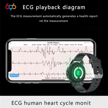 Professionel Oximeter Smart Ur smartwatch Blodtryk, EKG+PPG ' s Smarte Ure IP68 Vandtæt Fuld Runde pulsmåler