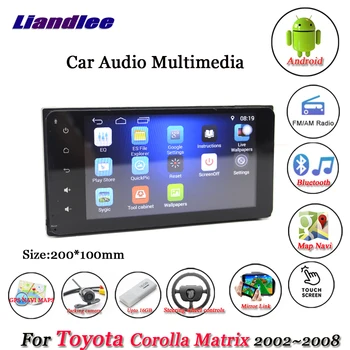 Auto Multimedie-Afspiller Til Toyota Corolla/Matrix 2002-2008 Stereo Radio GPS-Navigation Carplay Bil Android-Systemet HD-Skærm