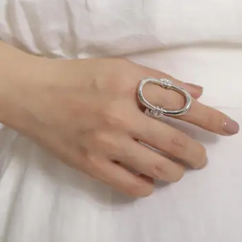 2020 Mode Gyldne Metal Ringe for Kvinder Geometriske Tværs Twist Minimalistisk Guld Splint Farve Ring Party Smykker Gaver