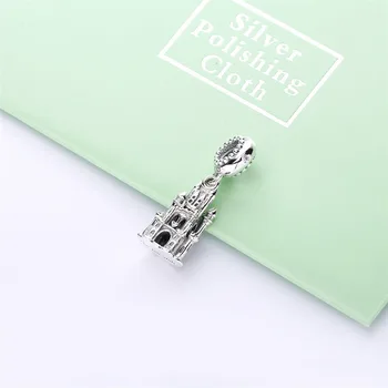 Ægte 925 Sterling Sølv Charm Nye Kongelige Slot Mode Swing Vedhæng Passer Til Pandora Kvinder, Armbånd & Halskæde Diy Smykker