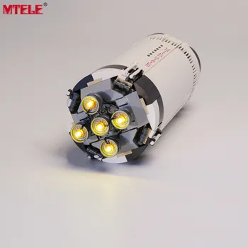 MTELE Brand LED Light Up Kit Legetøj For Apollo Saturn V Lanceringen Compatile Med 21309 INGEN byggesten Model