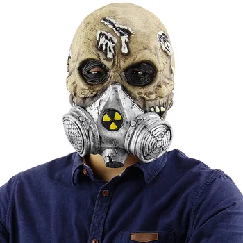 Halloween Zombie Cosplay Maske, Latex Horror Maske Realistisk Skræmmende Cosplay Kostume Latex Part Maske Voksen Zombie Rekvisitter