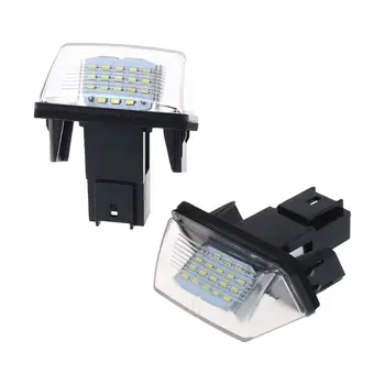 1 Par 18 LED-Licens Nummer Plade Lys Lampe For Peugeot 206 207 307 308 406 Citroen C3/C4/C5/C6-6000K ABS Plast