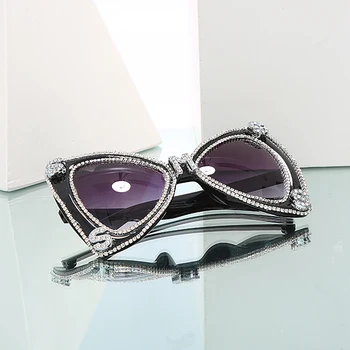 Sen Maries Diamant Solbriller Kvinder 2020 Luxulry Mærke Butterfly Overdimensionerede Solbriller Mænd Vintage Crystal Briller UV400 Oculos
