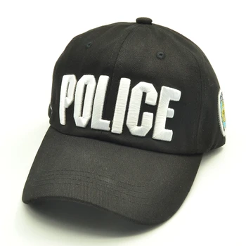 Høj kvalitet bomuld Politiet Baseball Cap Mænd Taktiske Cap Herre Baseball Caps Brand Snapback Hat Til Manden Kvinder Knogle