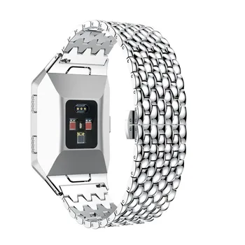 Mode Luksuriøse Rustfrit Stål Tilbehør Strap Watch Band For Fitbit Ioniske Fashion Sport Armbånd SmartWatch Tilbehør