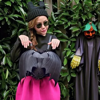 Helt Nye Damer Fritids-INS HOT Ferie Halloween Cosplay Gotisk Stil Demon Bat Vampyr Vinger Sorte Kvinder Rygsæk Piger Tasker