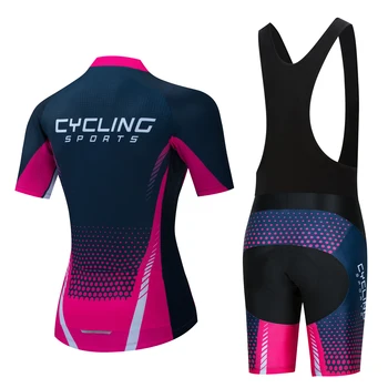 Cykling Tøj 2021 Kvinder Sommer Trøje Korte Ærmer Ropa Ciclismo Road Bike Jersey MTB Cykling Tøj Jersey Sæt
