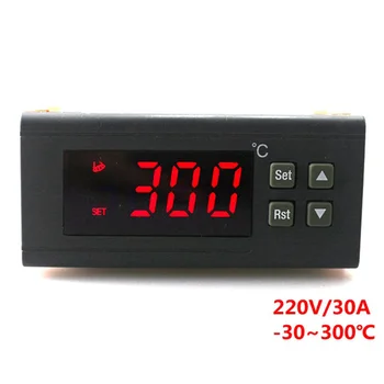 220V/30A Digital Temperatur Controller Rc-114M Termostat relæudgang -30~300 Grader Med Ntc Sensor