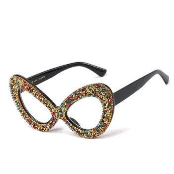 Luksus Overdimensionerede Cat Eye Solbriller Kvinder Tendens Briller Pearl Perler og Rhinestones Sol Briller Nuancer For Kvindelige Oculos UV400