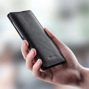 Melkco Fuldnarvet Koskind Læder Cover Til Samsung Galaxy Note 10 + Plus Ægte Flip Case Vintage Forretning Læder Shell