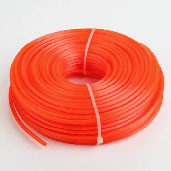 Nylon Strimmer Trimmer Linje 2,4 mm x 65M Tunge buskrydder Pladsen Core Wire - Orange