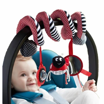 Søde Spædbarn Baby spille Legetøj Aktivitet Spiral Bed & Klapvogn Toy Sæt Hængende Klokke Krybbe Skralde Til wj140