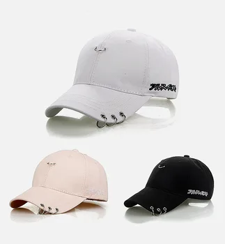 LINJW Foråret Baseball Cap med Ring Casual Far koreansk Stil Summerhat Hatte til Mænd Hip Hop Snapback Caps for Kvinder Baseball Hat