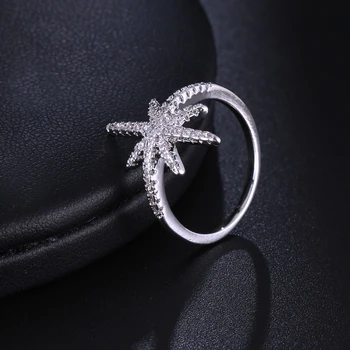 LZX Nye Ankomst Ringe Hvide Guld-Farve Top Kvalitet Cubic Zirconia Fuld Banet Engagement Ring For Kvinder Fashion Party Smykker