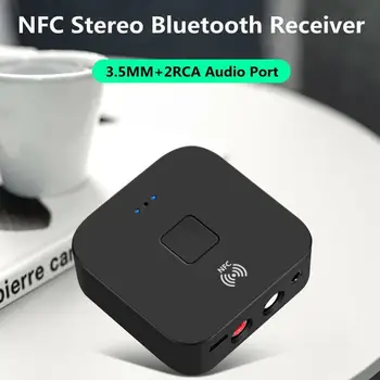 Auto Bluetooth-Modtager 5.0 aptX LL AAC 3,5 mm Stik Til TV NFC-Højtaler Aux Mic Trådløse Adapter med Stereo Bil Musik Lyd B1R4