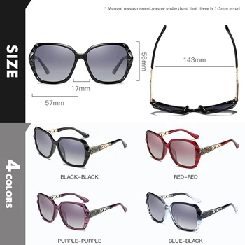 Luksus Mærke Mode, store Solbriller Kvinder 2021 Vintage solbriller Kvindelige Polariseret Kørsel Brillerne UV400 zonnebril dames