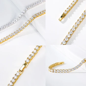Skinnende Zircon Armbånd, Platinum Luksus Mode Krystal Perle Armbånd Til Kvinder CZ Smykker Brudepige Gave Regalos Para Mujer