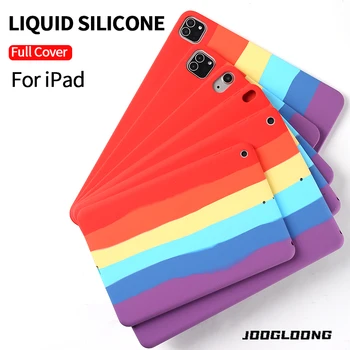 Rainbow flydende silikone cover Til Ipad pro 11 12.9 10.5 9.7 tommer 2020 Case Cover For Ipad mini-5 Air 4 3 2 10.2 2017 2018 sag