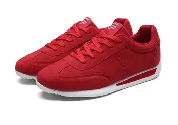 Mænd Casual Sko Mode Komfortable Sneakers, Lace-up Mand Trænere Rød Sort Non-slip Scarpe Uomo Sporty